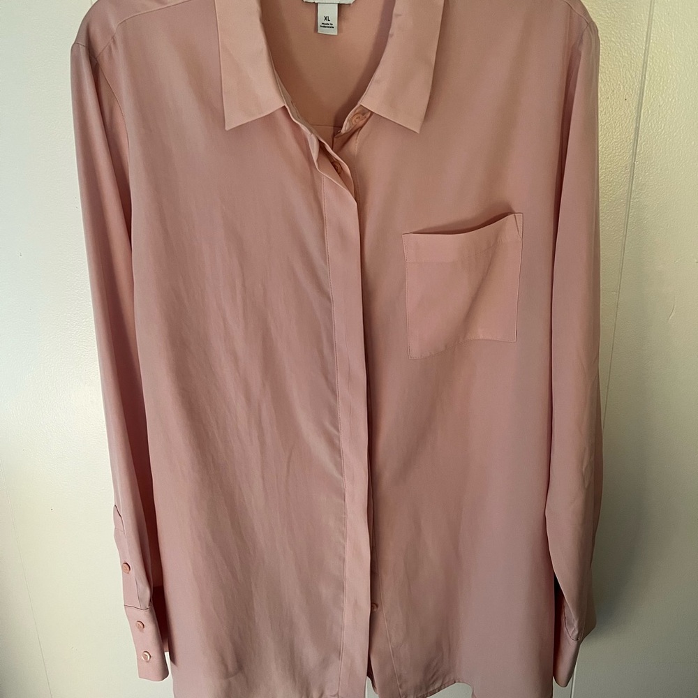 Pink Button-Up Shirt
